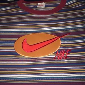 Vintage Nike grey tag Leather Swoosh Patch Tee XXL